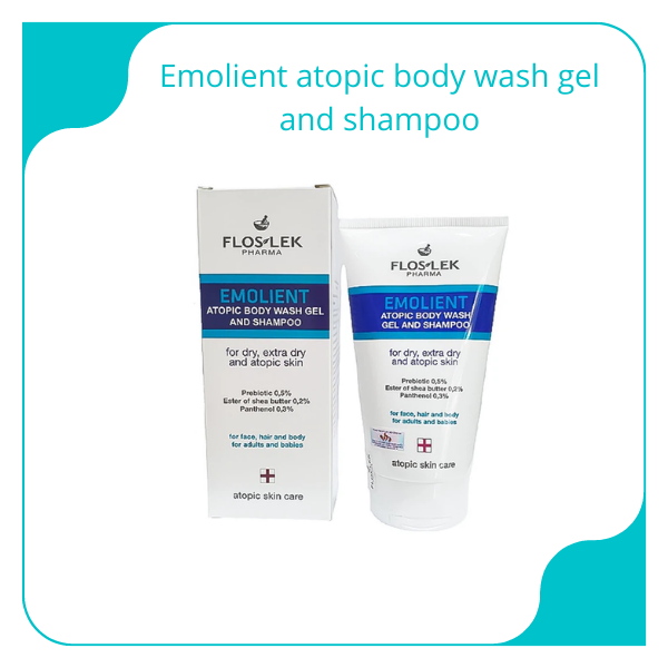 Emolient atopic body wash gel and shampoo