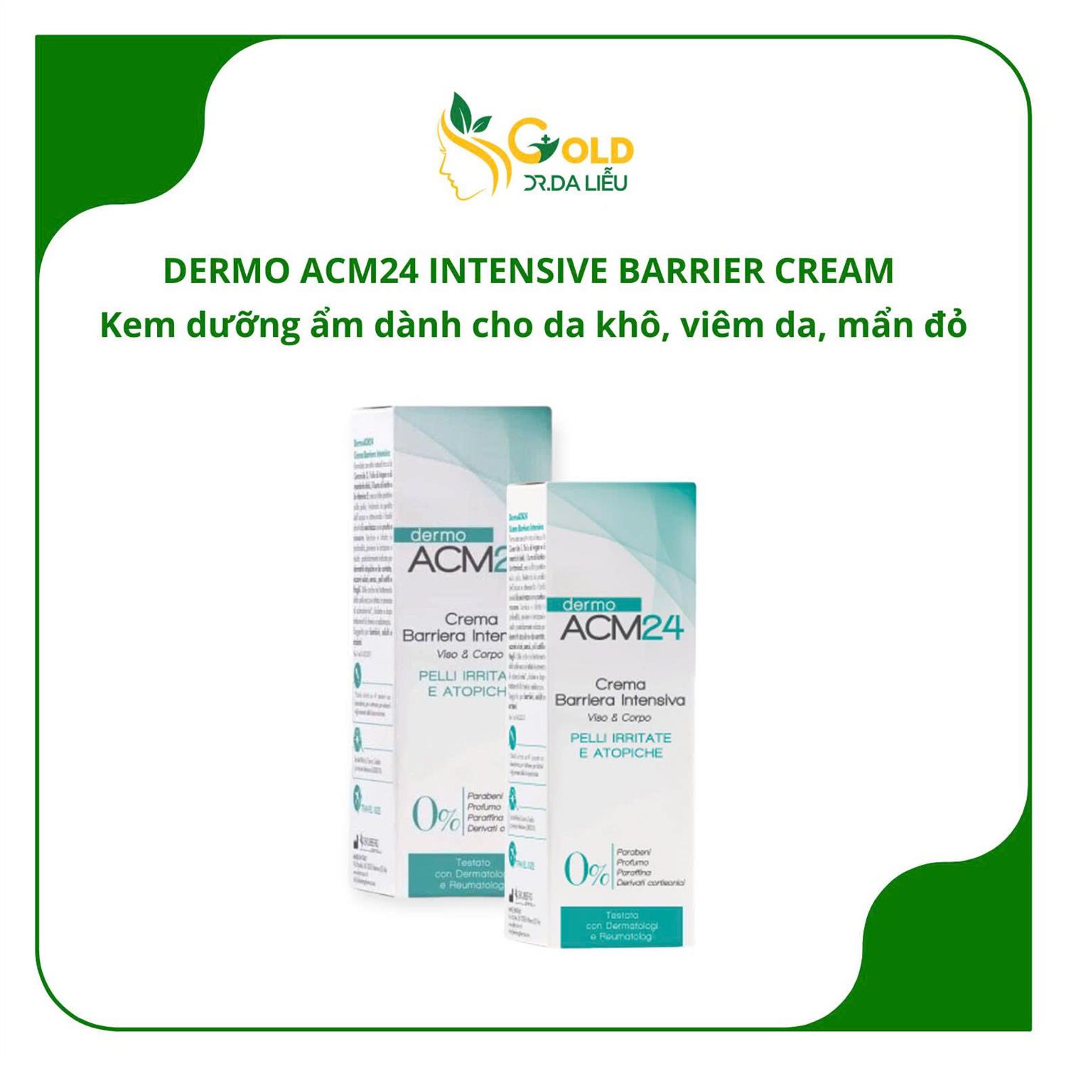ACM 24 kem bôi dành cho da khô mạn tính, viêm da, mẩn đỏ 75ml