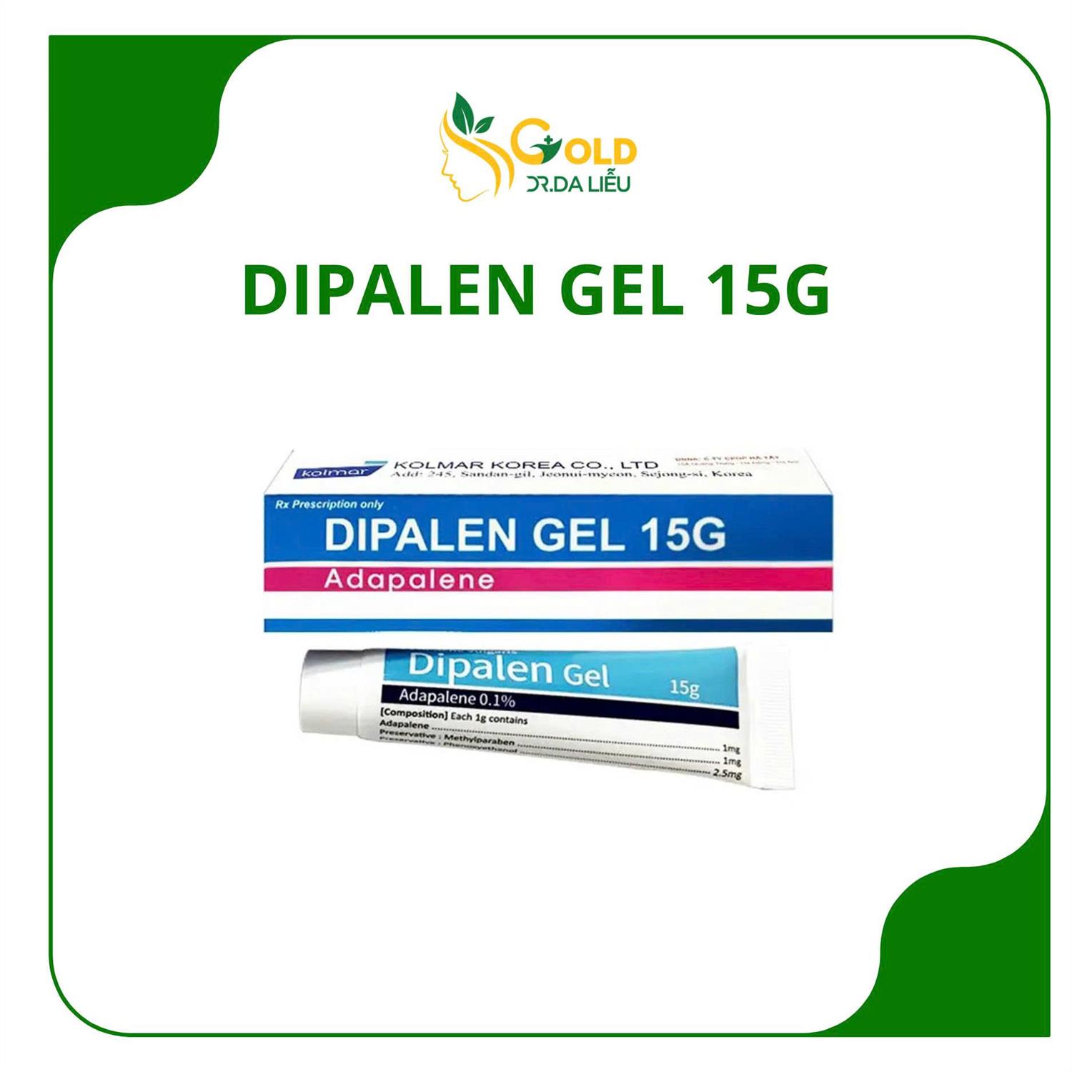 Thuốc bôi mụn  Dipalen ( Adapalene0.1%)15g